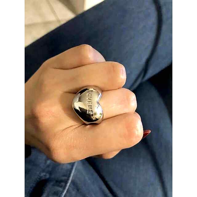 Каблучка Люби мене у формі серця з регулюванням, знижка INSTAGRAM. Burgundy Bijouterie. Україна. - 2 фото товару