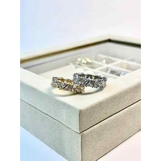 Каблучка жіноча, ідеальний подарунок, розміри 7/8, блискучий дизайн - 3 фото товару