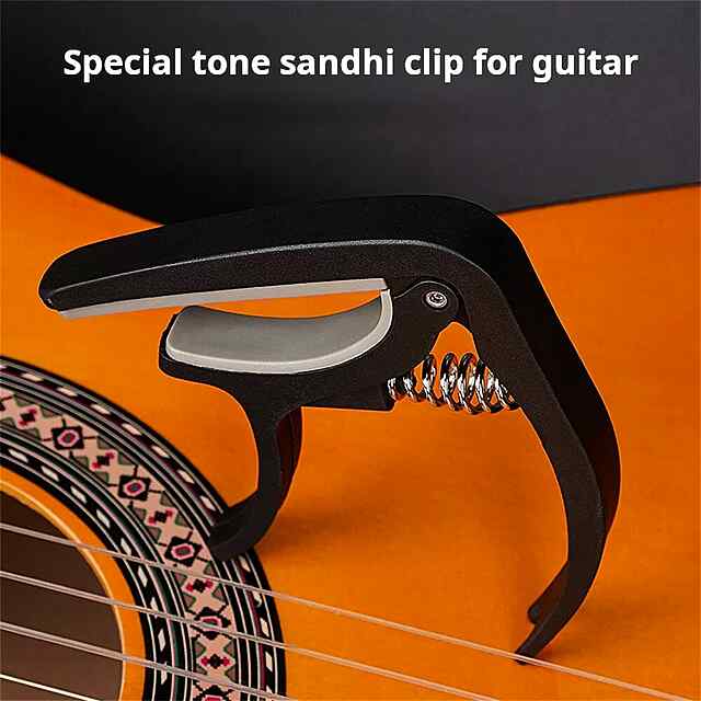 Каподастр для гітари ABS пластик - чорний універсальний компактний 9,5*18,5см - 1 фото товару