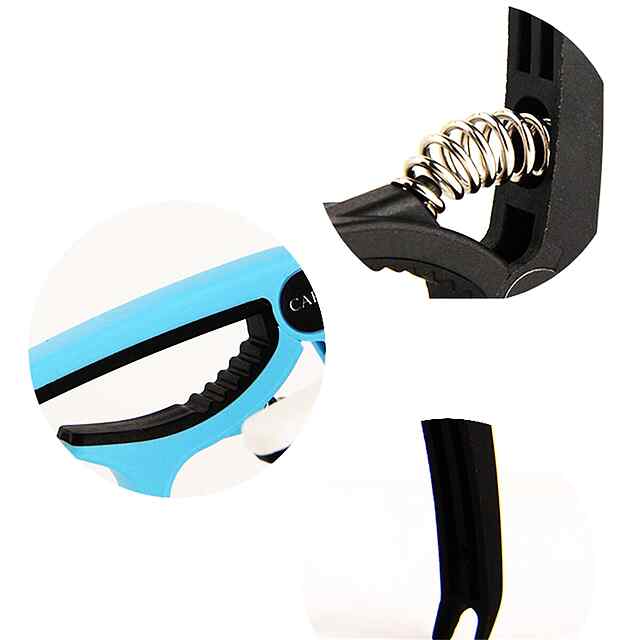 Каподастр для гітари акустичної/електричної, синій ABS-пластик, 70г, 95х185мм - Україна - 2 фото товару