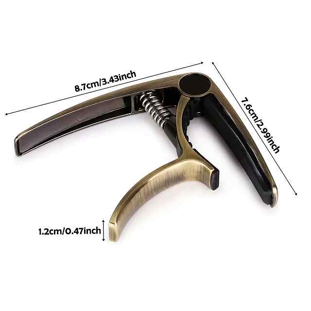 Каподастр для гітари, бронзовий цинковий сплав з силіконом - 1 фото товару