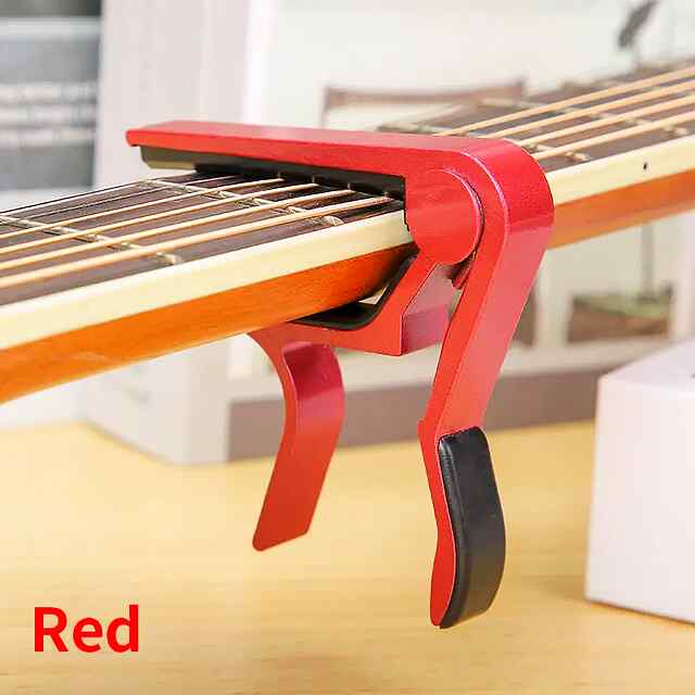 Каподастр для гітари червоний, універсальний ABS пластик - 0 фото товару