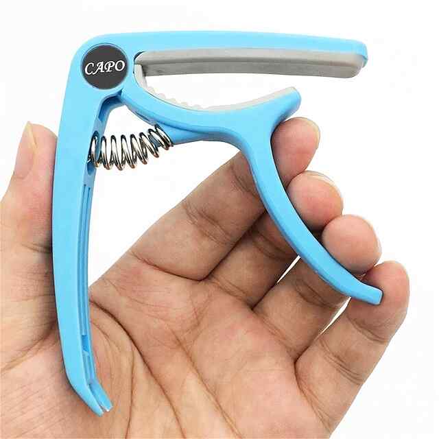 Каподастр для гітари блакитний - універсальний, портативний, АБС-пластик, швидко змінює тональність