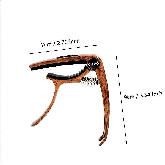 Каподастр для гітари Преміум із тримачем медіатора (wood-style) - 1 фото товару