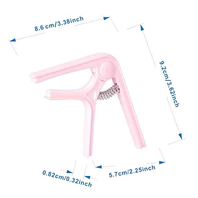 Каподастр для гітари, рожевий колір. Зміна тональності грифа інструмента. Компактний та зручний. Легкий АБС-пластик, комплект з 1шт. Україна. - 3 фото товару