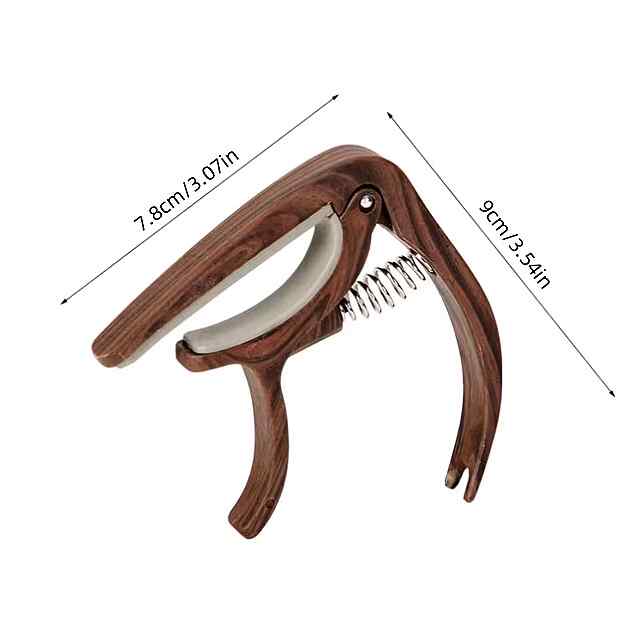 Каподастр для гітари універсальний, світле дерево, ABS силікон, з мішечком - 3 фото товару