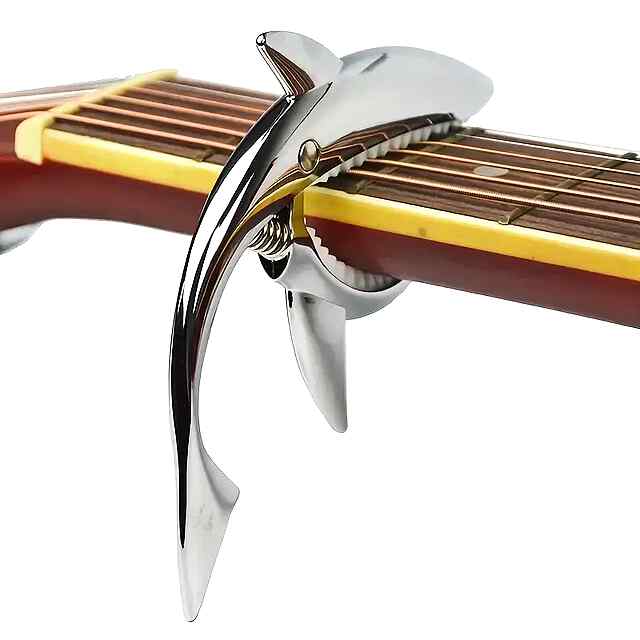 Каподастр для гітари, з металу та силікону, універсальний, у чохлі. - 1 фото товару