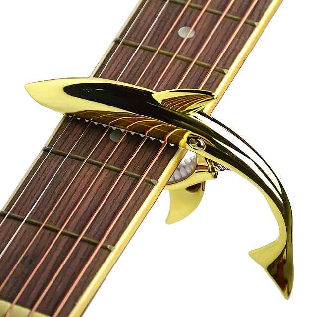 Каподастр для гітари з силіконовими зубцями, золото, універсальний, у подарунок музиканту - 0 фото товару