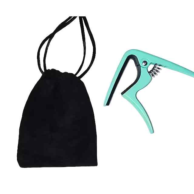 Каподастр для гітари, зелений (цинковий сплав) - 3 фото товару