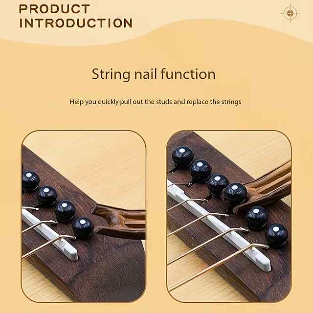 Каподастр гітари ABS-пластик, портативний, чорний, для акустичних/електричних гітар, 95х185 мм. - 3 фото товару