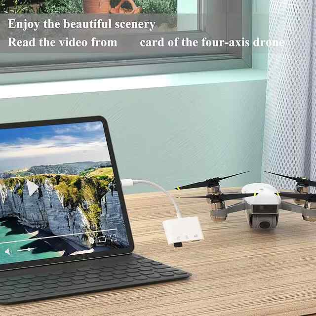 Кард Рідер USB C SD USB3.0 - адаптер для iPhone iPad Mac MacBook Pro Type C фото відео швидкий обмен данных. - 3 фото товару