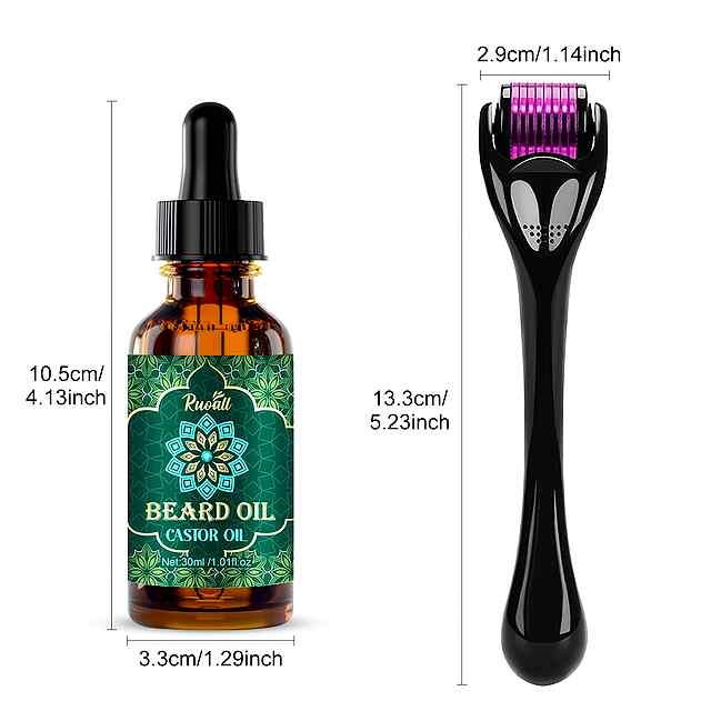 Касторова олія   мезоролер 0,25 мм – Догляд та стимуляція росту бороди 30 мл - 1 фото товару