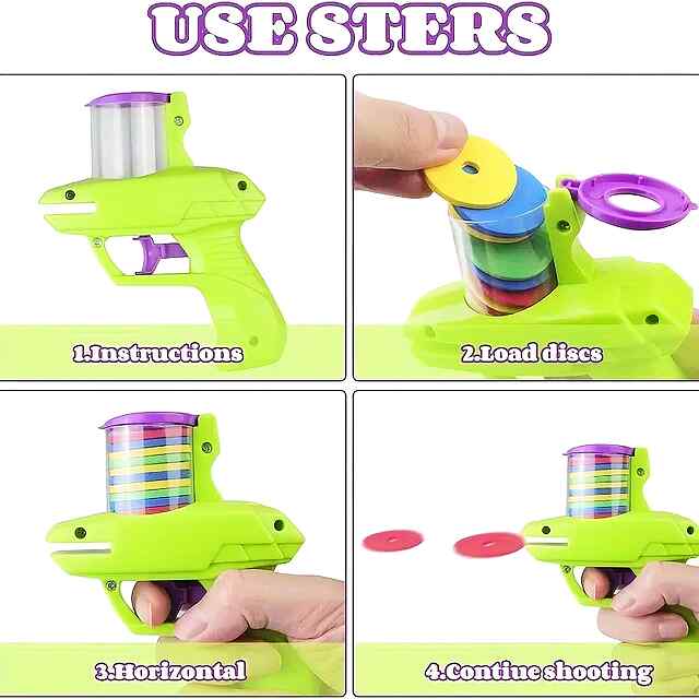Катапульта-пістолет для котів з дисками (15 шт) для активних ігор та тренування - 1 фото товару
