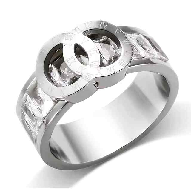 Кільце жіноче вишукане з блиском, розмір 7 / 8 (акція -20%) - 3 фото товару