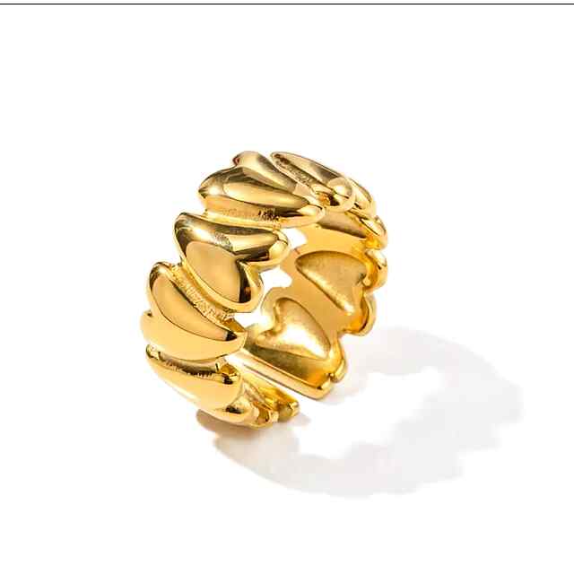 Кільце жіноче з сердечок, регульоване, знижка 20% INSTAGRAM - 0 фото товару