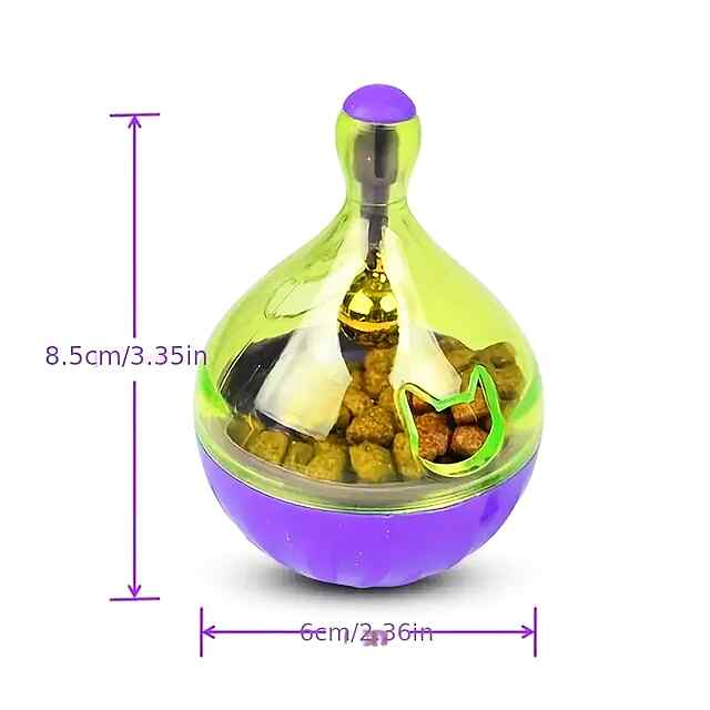 Кішка-диспенсер: інтерактивна годівниця з отвором, іграшка для активності та розваг кота. - 2 фото товару