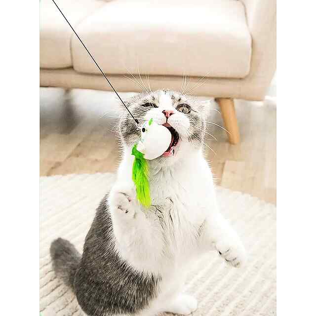 Кіт Іграшка Вудка Пір'я Присоска Мисливець Сталь ПВХ Безпечна Україна - 1 фото товару