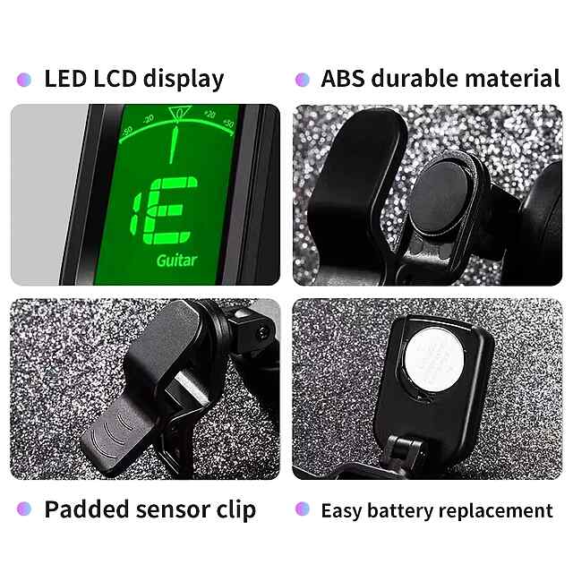 Кліпсовий Гітарний Тюнер для всіх струнних інструментів - точність і надійність. - 2 фото товару