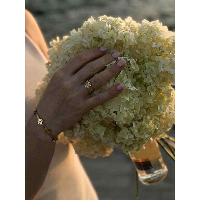 Колечко Квітка, ніжний стиль, регульований розмір - 2 фото товару