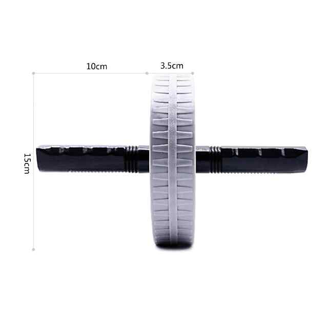 Колесо для преса, фітнес-тренажер, зміцнення м'язів, до 130 кг, сіре. - 2 фото товару