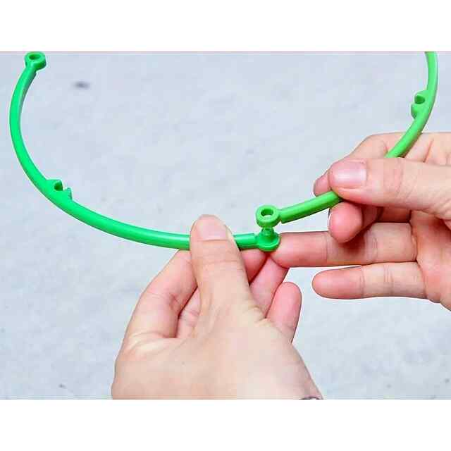 Комплект регульованих опор для квітучих кущів, зелений пластик, універсальний. - 1 фото товару