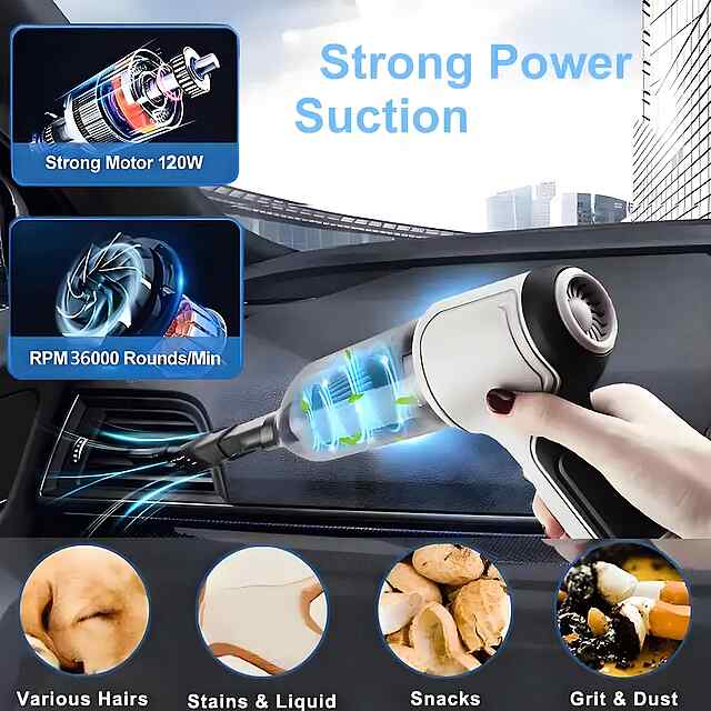 Компресор продувний 2в1 пилосос для комп'ютерів та електроніки, догляд за технікою. - 3 фото товару