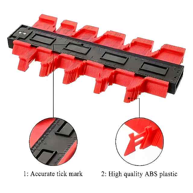 Контурний шаблон гнучкий пластиковий для вимірювання складних форм архітектура будівництво ремонт 14.5 см - 2 фото товару