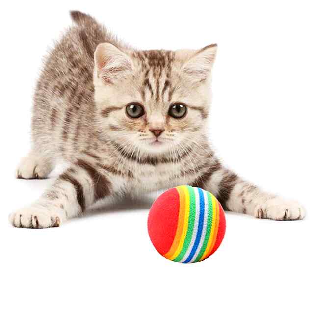 Кулька з піни EVA Rainbow для тварин (діаметр 35 мм) синя