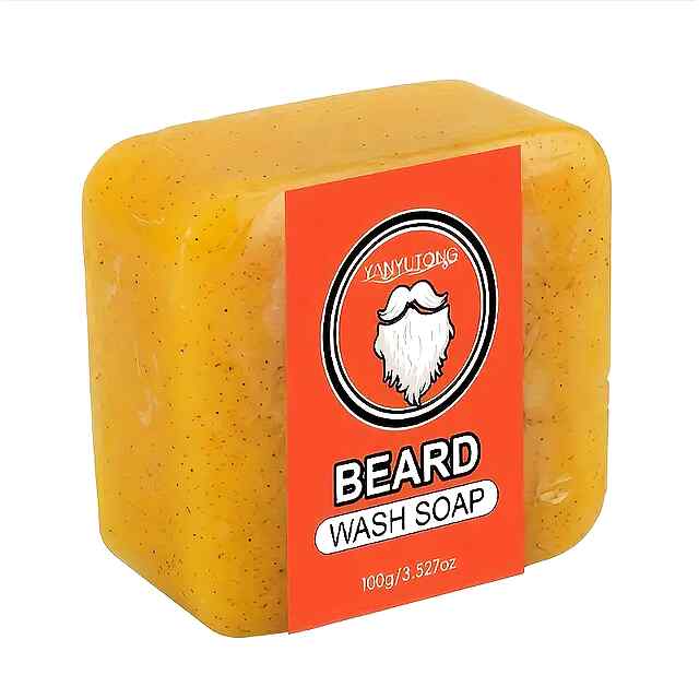 Куркума-мило 100г: Шампунь/Кондиціонер 2в1 для бороди з пілінгом кави. Чоловікам та жінкам. Лимон, кориця - 3 фото товару