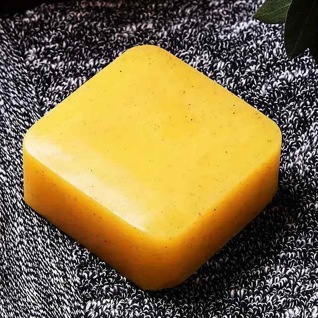 Куркума мило 100г з корицею/лимоном - глибоке очищення бороди та обличчя - 1 фото товару