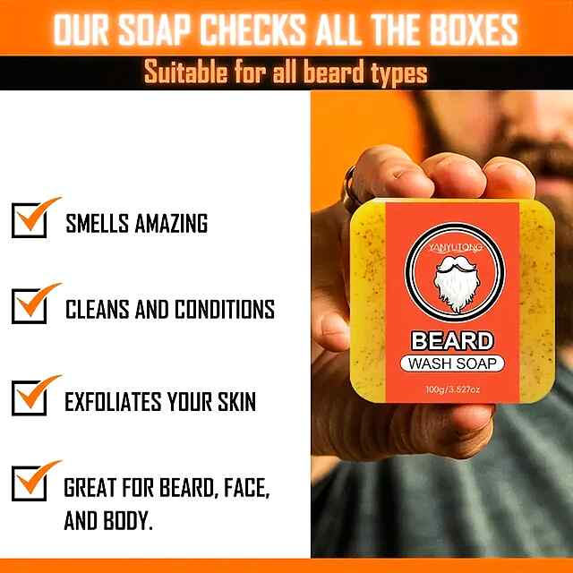 Куркума мило 100г з корицею/лимоном - глибоке очищення бороди та обличчя - 3 фото товару