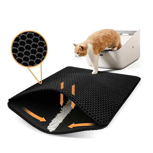 Килимок під лоток кота ЕВА з контролем піску (60х45 см) - 3 фото товару