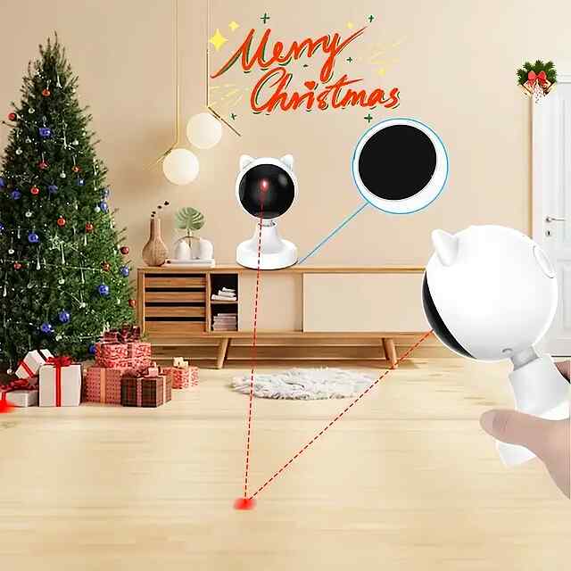 Лазерна іграшка для кішок - Автоматична, 3 режими швидкості   Регулювання кута - 1 фото товару