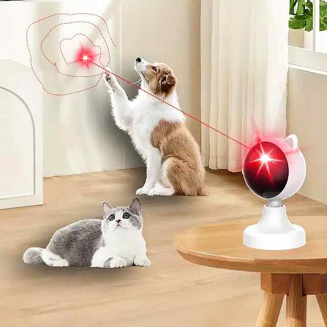 Лазерна іграшка для кішок - Автоматична, 3 режими швидкості   Регулювання кута - 2 фото товару