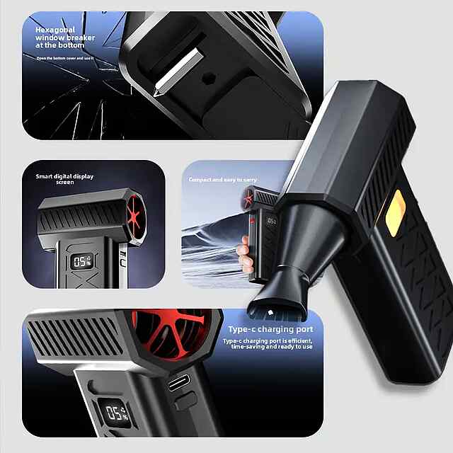 LED Компресор-Вентилятор для Кемпінгу та Прибирання ????️ Портативний, Потужний, Багатофункційний - 1 фото товару