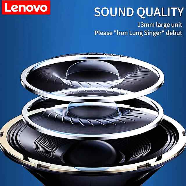 Lenovo Bluetooth навушники ANC, водонепроникні, білий колір. До 5 годин роботи. Type-C, USB. - 3 фото товару