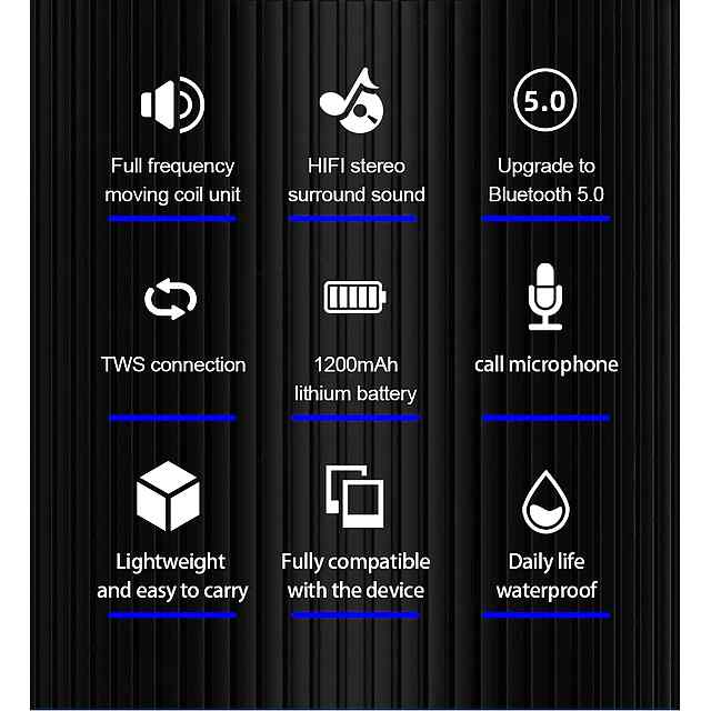 Lenovo K3 Pro Bluetooth портативна колонка з мікрофоном 1200 мАг 5Вт HIFI звук - 2 фото товару