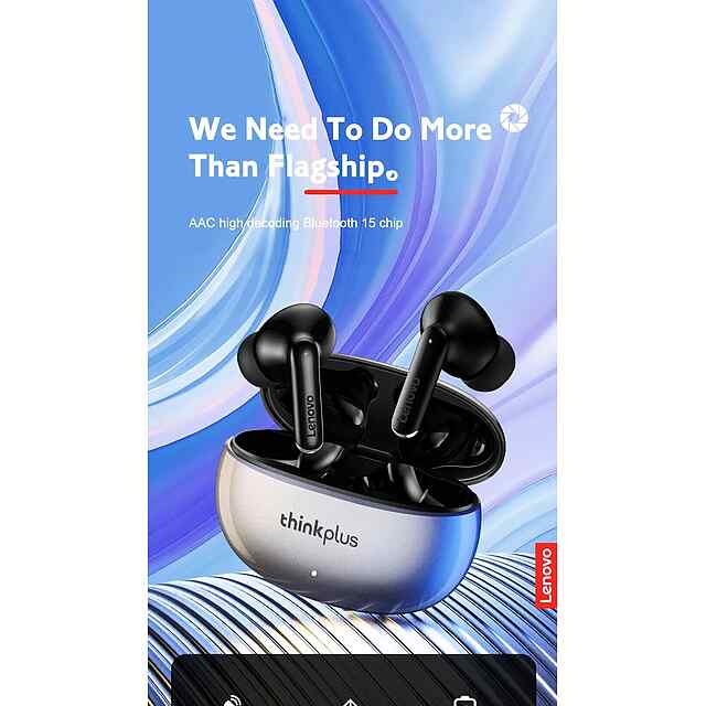 Lenovo XT88 Bluetooth навушники: якісний звук, кейс Type-C, шумозаглушення, iOS/Android - 2 фото товару