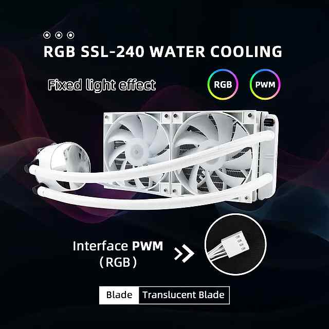 MANMU 240ARGB/RGB AIO рідинний кулер для CPU | Потужне охолодження   RGB підсвітка - 1 фото товару