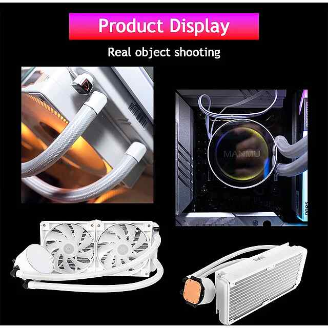 MANMU 240ARGB/RGB AIO рідинний кулер для CPU | Потужне охолодження   RGB підсвітка - 3 фото товару