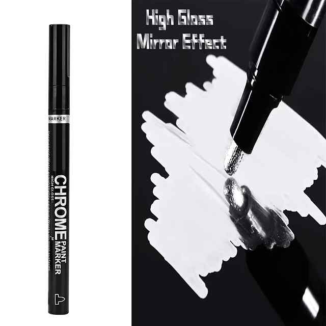Маркер-дзеркало металік | Глянсовий ефект ✨ Для пластику, скла, каменю та кераміки. Відреставруйте! - 2 фото товару