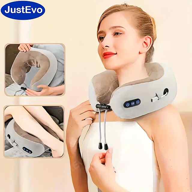 Масажер шиї JUSTEVO U-образний, гіпоалергенний, з USB-підзарядкою. - 1 фото товару