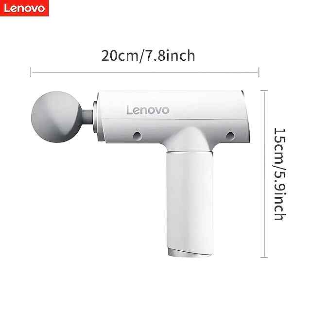 Масажний пістолет Lenovo з 6 насадками - вібромасажер для м'язів і суглобів. USB зарядка

купити в Україні - 2 фото товару