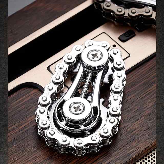 Металевий EDC спінер — антистрес із ланцюгів, стильний подарунок! - 2 фото товару