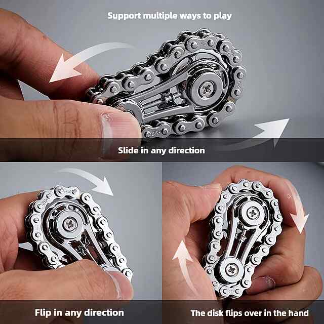 Металевий EDC спінер — антистрес із ланцюгів, стильний подарунок! - 3 фото товару