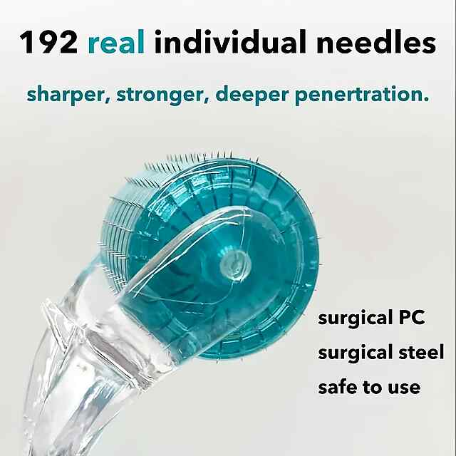 Мезоролер титан 0.25 мм - омолодження обличчя та бороди (192 голки) - 2 фото товару