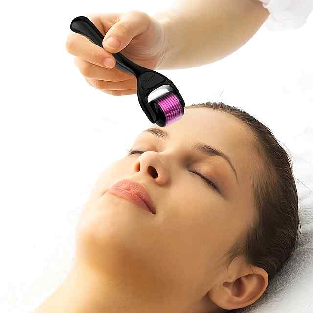 Мезороллер титановий 540 голок | Для обличчя, бороди та волосся | З чохлом | Омолоджуючий догляд - 2 фото товару