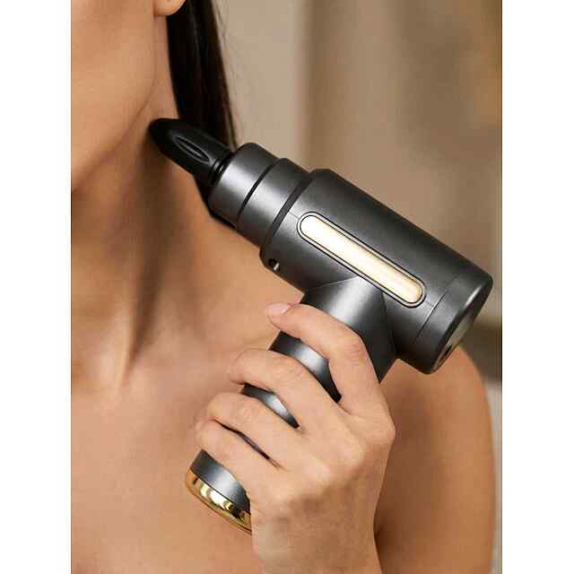 Міні масажер для тіла з 6 насадками, вібраційний пістолет для м'язів. Україна. - 3 фото товару