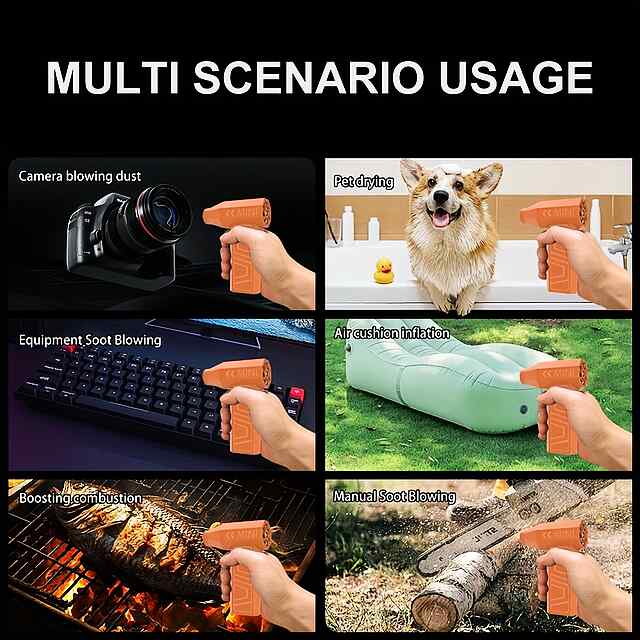 Міні Турбо-Вентилятор 4000мАг - Ультра Потужний Безщітковий - 2 фото товару