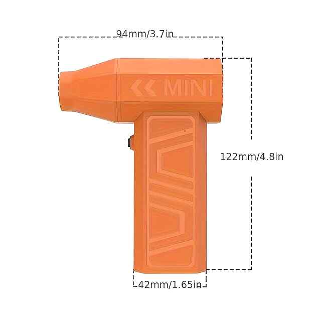 Міні Турбо-Вентилятор 4000мАг - Ультра Потужний Безщітковий - 3 фото товару